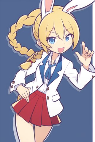 【画像あり】ウサギの女の子「パシフィカちゃん」のぷよぷよ風イラストを作ってみました！