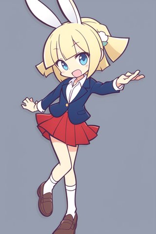 【画像あり】ウサギの女の子「パシフィカちゃん」のぷよぷよ風イラストを作ってみました！