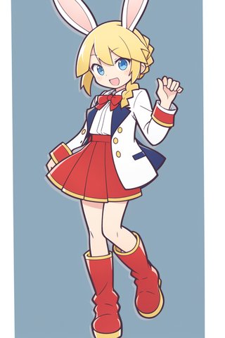 【画像あり】ウサギの女の子「パシフィカちゃん」のぷよぷよ風イラストを作ってみました！