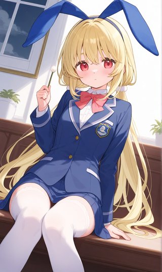 【画像あり】女装したウサギの男の子「ディッパーくん」のAIイラスト