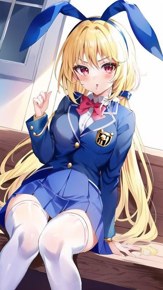 【画像あり】女装したウサギの男の子「ディッパーくん」のAIイラスト