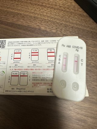 今は微熱程度だけど、インフルとコロナの簡易検査をやってみたら…これってインフルエンザ？