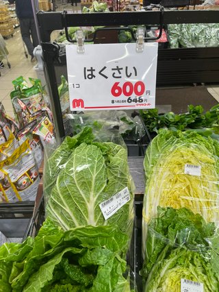 野菜高すぎで手が出ん！Σ(OωO )