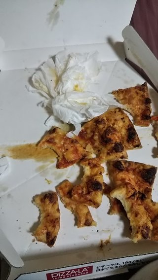 ピザ頼んだので食べました