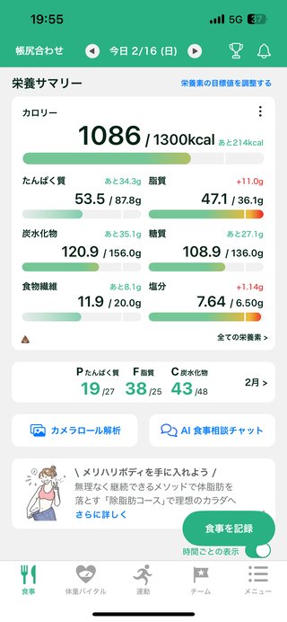 食事管理、筋トレ、有酸素＝ダイエット