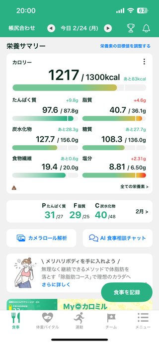 食事管理、筋トレ、有酸素＝ダイエット
