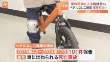幼児向けキックバイクで死亡事故相次ぐ　ブレーキなく減速できず