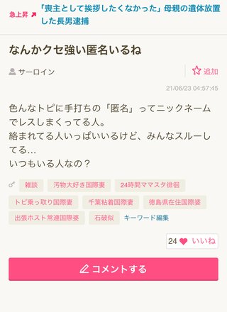 なんかクセ強い匿名いるね