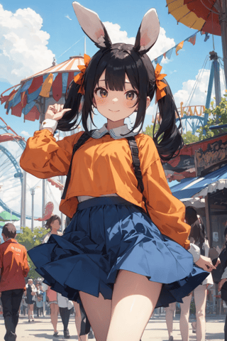 【画像あり】ウサギの女の子「メイベルちゃん」のAIイラストを作ってみました！