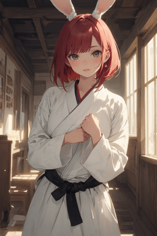 【画像あり】ウサギの女の子「ウェンディちゃん」のAIイラストを作ってみました！