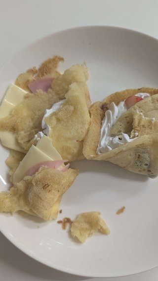 おやつにクレープ作ったよん！