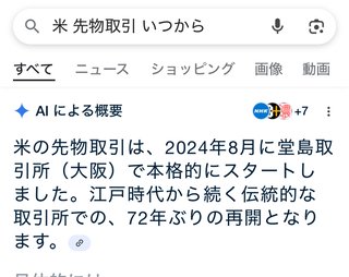 米の値上がりは米の先物取引が原因なの？