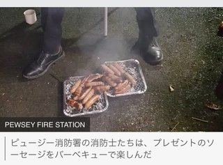 火事から救出の子豚たち　ソーセージとなって助けた消防士たちに