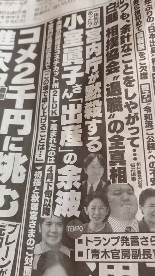 眞子さん、出産していたのね！