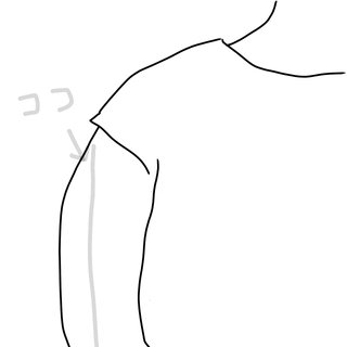 短い袖のTシャツを着るとこうなるんだけど