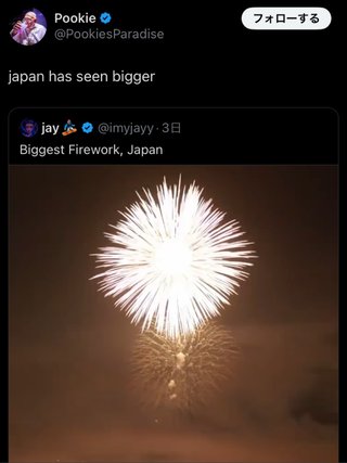 日本の花火の映像を見たアメリカ人｢お前らもっとでかい爆発見てんだろ｣