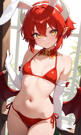 【画像あり】ウサギの女の子「ウェンディちゃん」に、ドラコケンタウロスのコスプレをさせてみました！