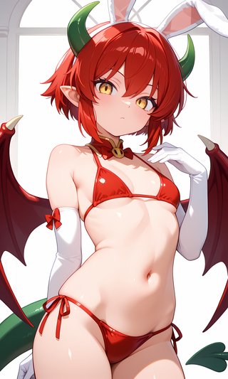 【画像あり】ウサギの女の子「ウェンディちゃん」に、ドラコケンタウロスのコスプレをさせてみました！