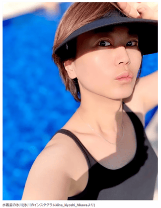 ｢水着の形に衝撃」氷川きよし､プール黒水着ショットにSNS騒然