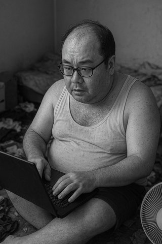 AIが作ったママスタにくる引きこもり男の顔