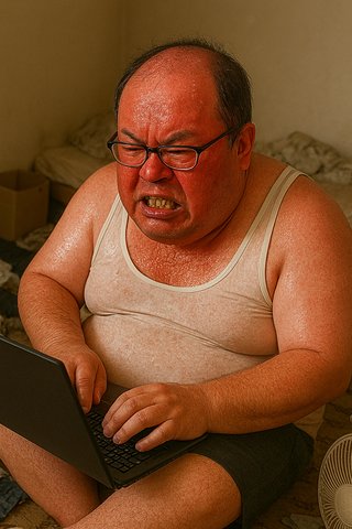 AIが作ったママスタにくる引きこもり男の顔