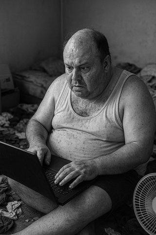 AIが作ったママスタにくる引きこもり男の顔