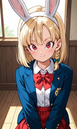 【AI画像】ウサギの女の子「パシフィカちゃん」のドラゴンボール（鳥山明）風イラスト