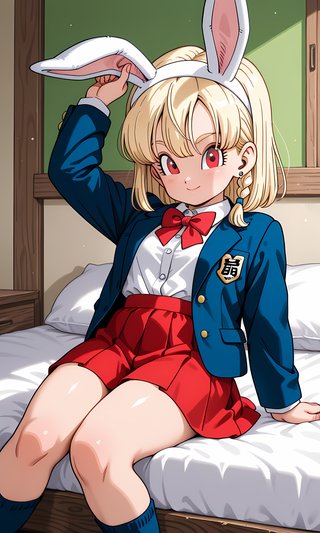 【AI画像】ウサギの女の子「パシフィカちゃん」のドラゴンボール（鳥山明）風イラスト