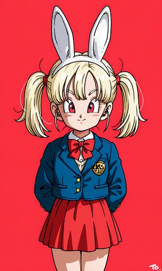 【AI画像】ウサギの女の子「パシフィカちゃん」のドラゴンボール（鳥山明）風イラスト
