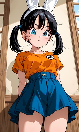 【AI画像】ウサギの女の子「メイベルちゃん」のドラゴンボール（鳥山明）風イラスト