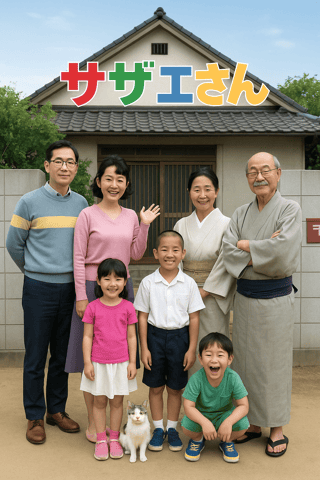 AIに　サザエさんを　実写にして　といったら