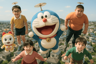 AIに　ドラえもんを　実写にして　といったら