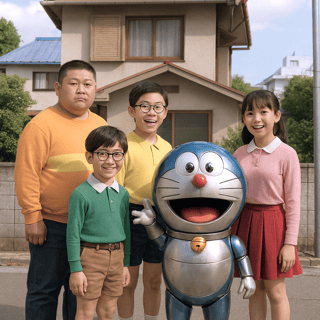 AIに　ドラえもんを　実写にして　といったら