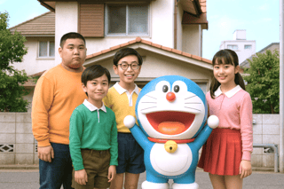 AIに　ドラえもんを　実写にして　といったら