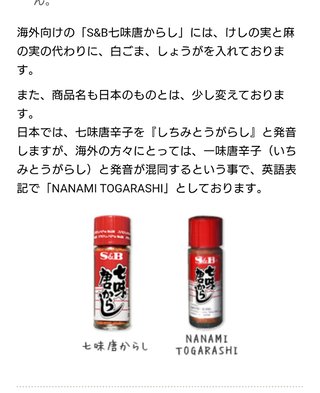 七味唐辛子これの読み方みんなはどれ？