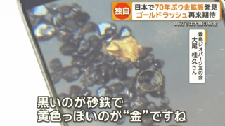 70年ぶり日本で金鉱脈発見　周辺では砂金も【鹿児島県】