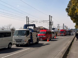 常磐線内原駅近くで踏切事故
