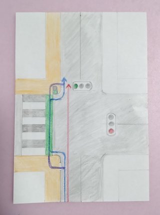 自転車の交通ルール。詳しいかた、ご教示を…。【画像参照】