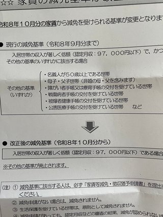 団地の家賃減免、これってどういう意味ですか？