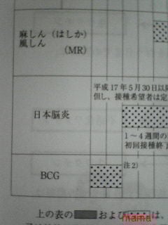 予防接種、BCGは何ヵ月から？