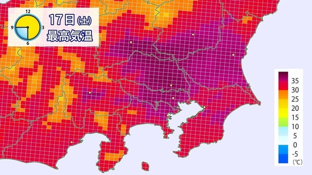 関東で体温並みの猛烈な暑さ　熱中症に厳重警戒