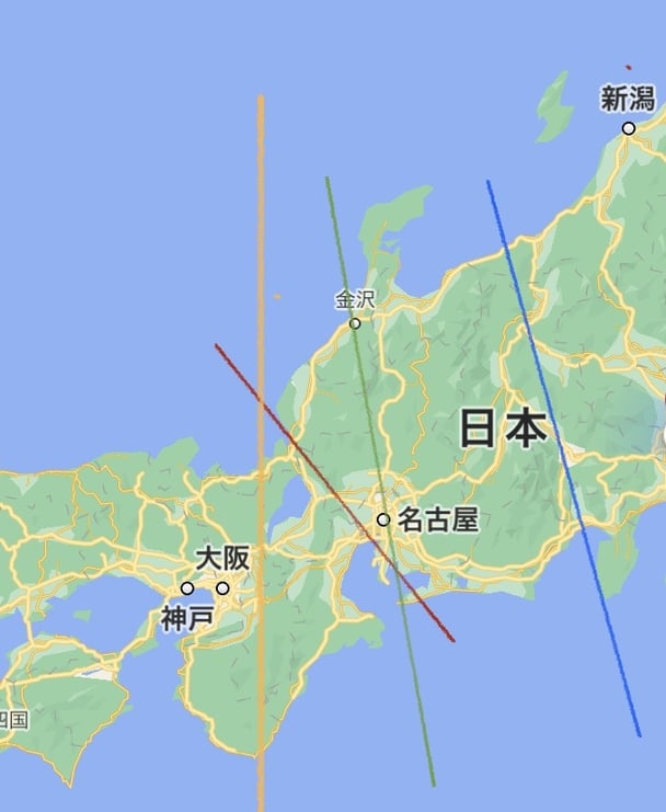 東日本と西日本の区切れ。どこだと思う？