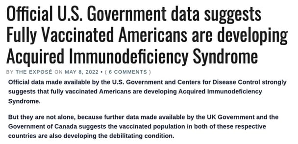 米国政府の公式データ、ワクチン3回接種アメリカ人が後天性免疫不全症候群（エイズ）を発症している