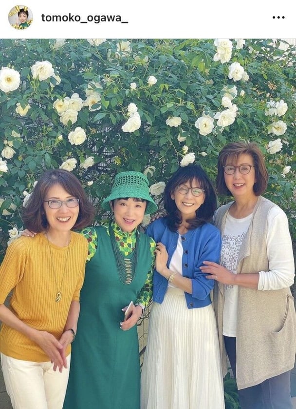 小川知子「ユッコのお庭のバラが満開になったので」柏木由紀子宅に昭和の美人女優集合