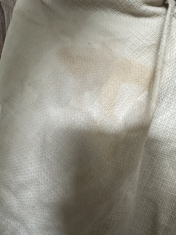綿100%の服にうどんの汁をこぼした