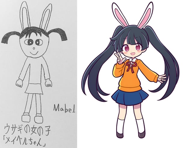 【アンケート】ウサギの女の子「メイベルちゃん」とぷよぷよ風メイベルちゃん、どっちがかわいい？