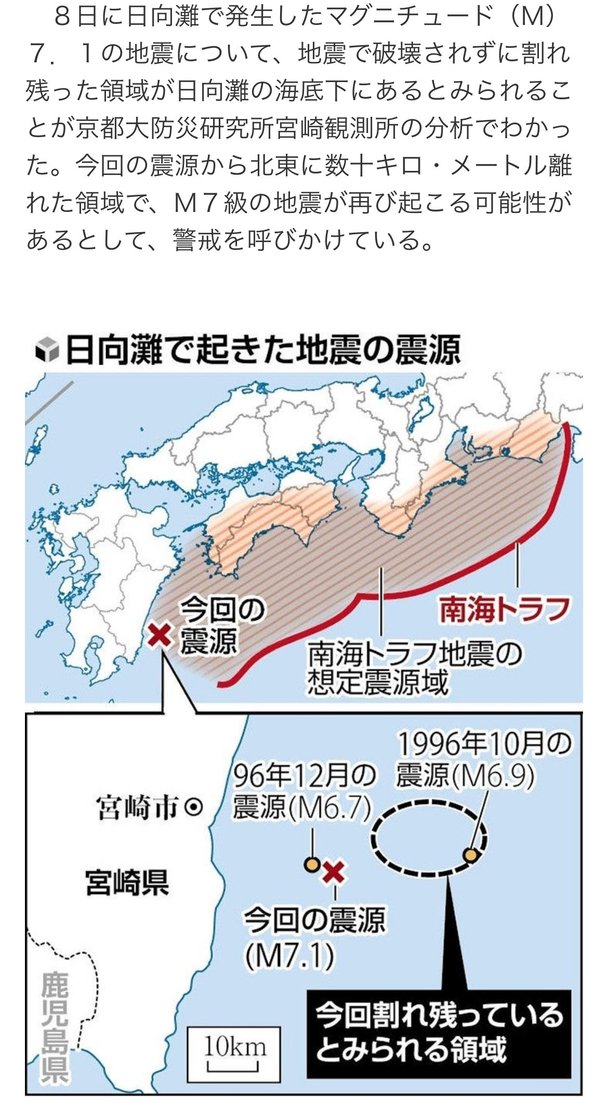 【速報】南海トラフ地震臨時情報発令！！